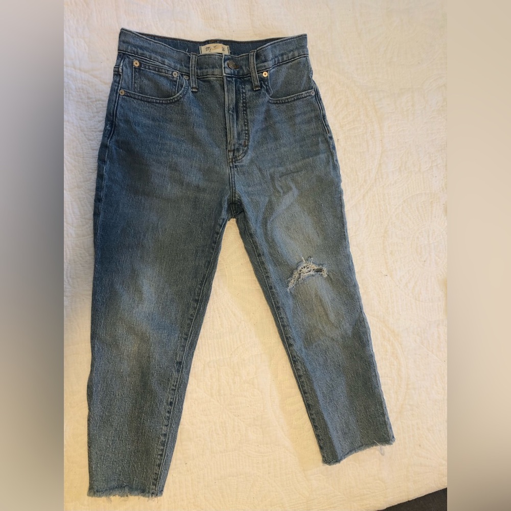 Madewell Perfect Vintage Crop light wash jeans size 28 Petite